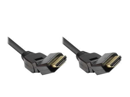 Premium Kabel HDMI 1.4 / 360° drehbar / 2,0 Meter vergoldete Stecker , ST/ST 
