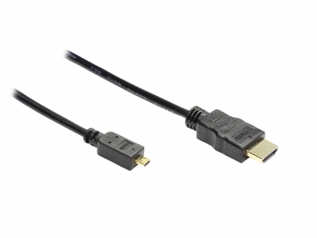Micro HDMI -> HDMI Kabel mit Ethernet 2,0 Meter ST/ST 