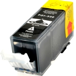 Tinte ersetzt Canon PGI-520BK , schwarz mit Chip (z.B.IP3600/4600/MP540/620/630) 
